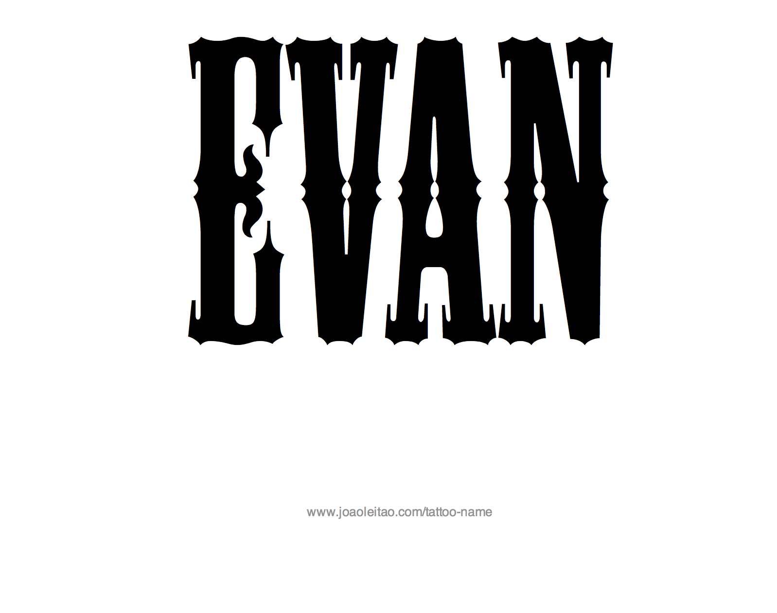 Tattoo Design Name Evan