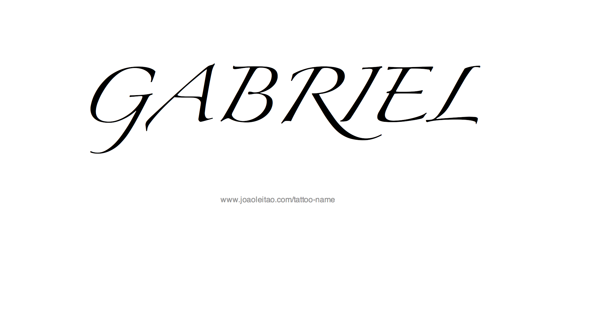 Tattoo Design Name Gabriel