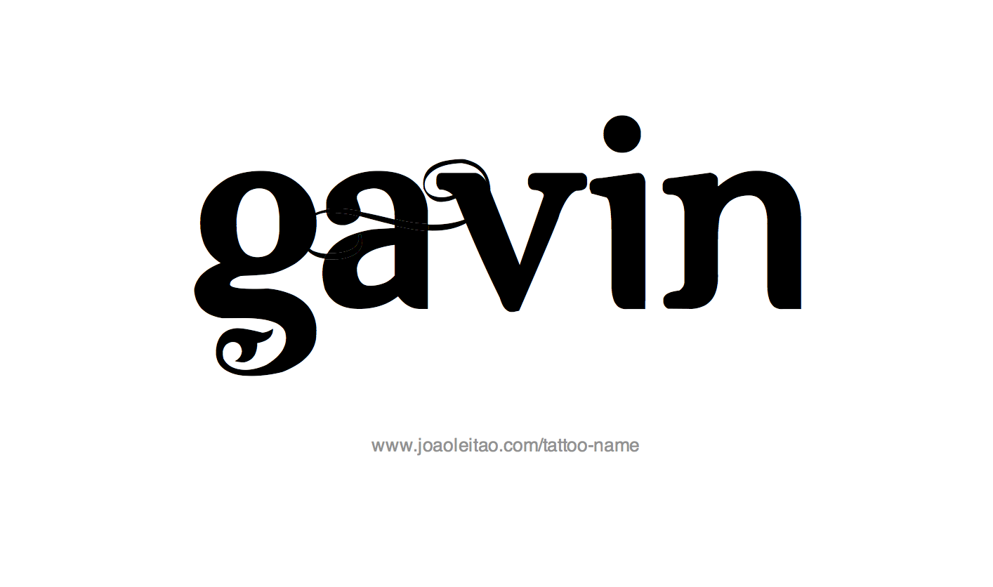 Tattoo Design Name Gavin