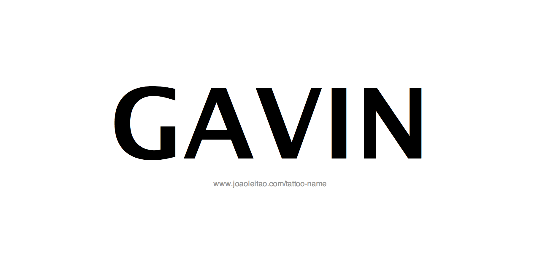 Tattoo Design Name Gavin