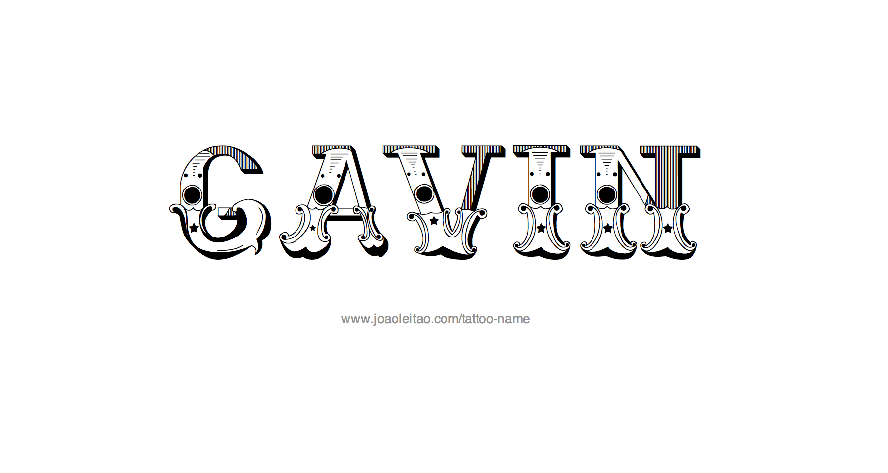 Tattoo Design Name Gavin