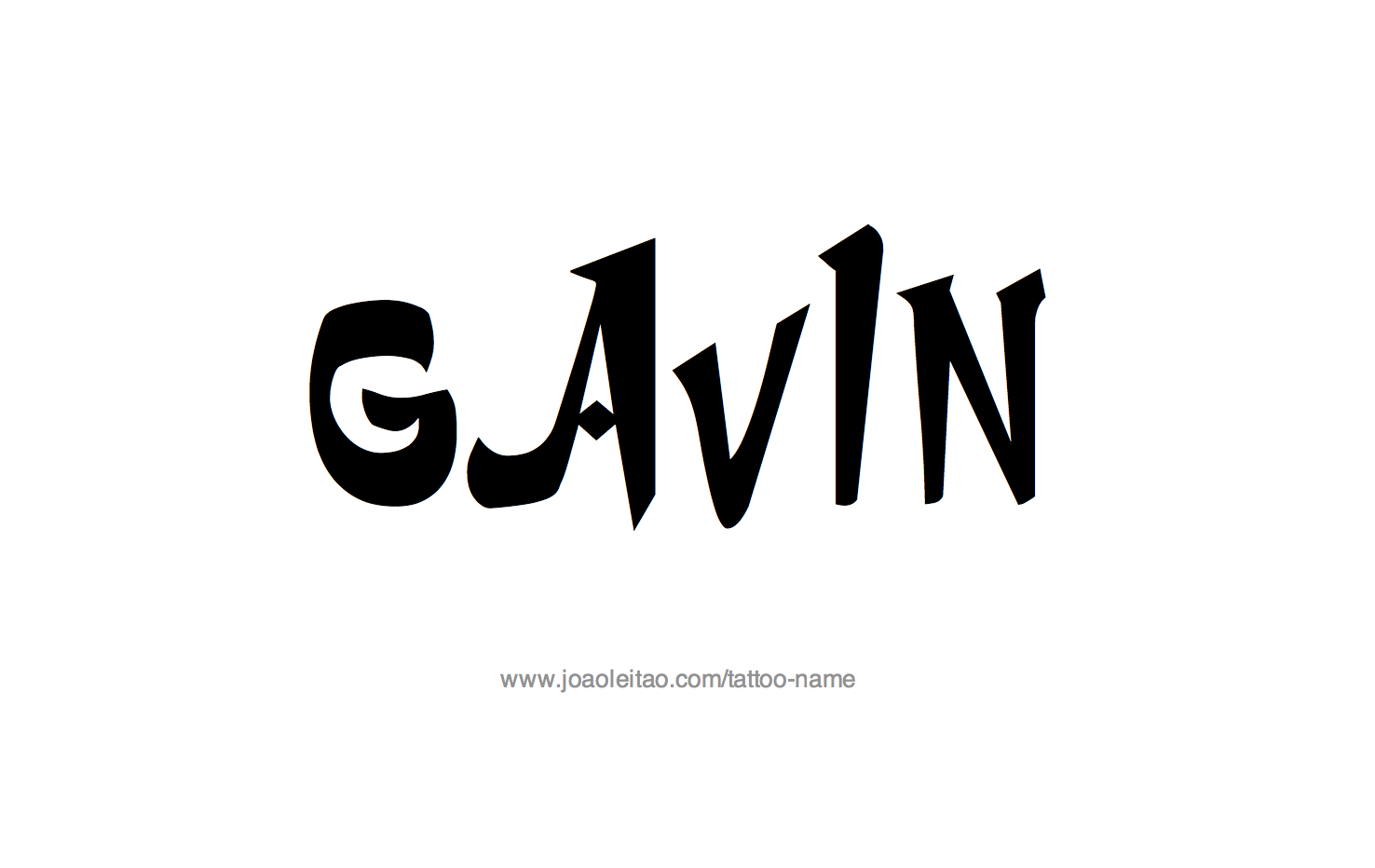 Tattoo Design Name Gavin