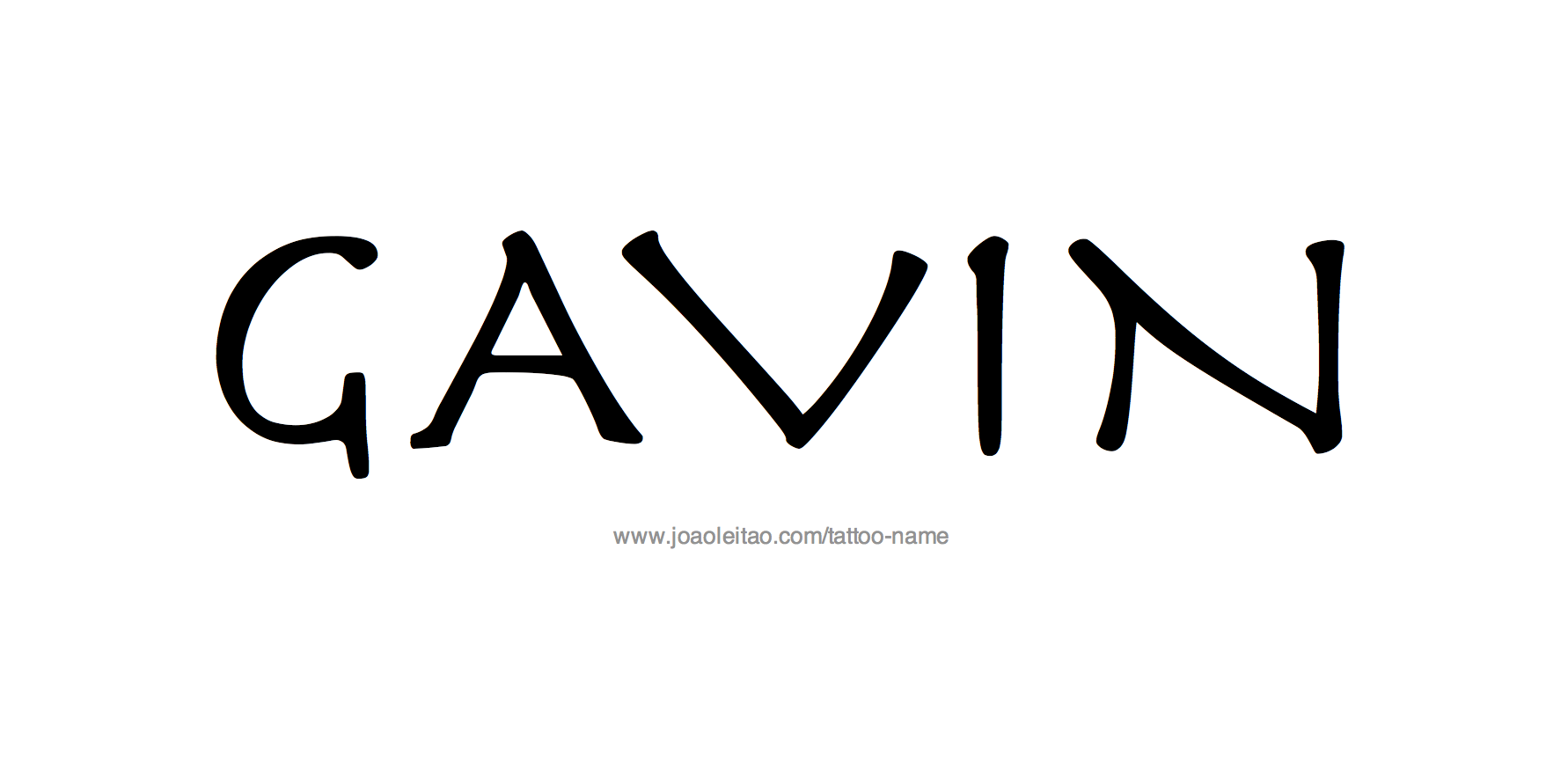 Tattoo Design Name Gavin