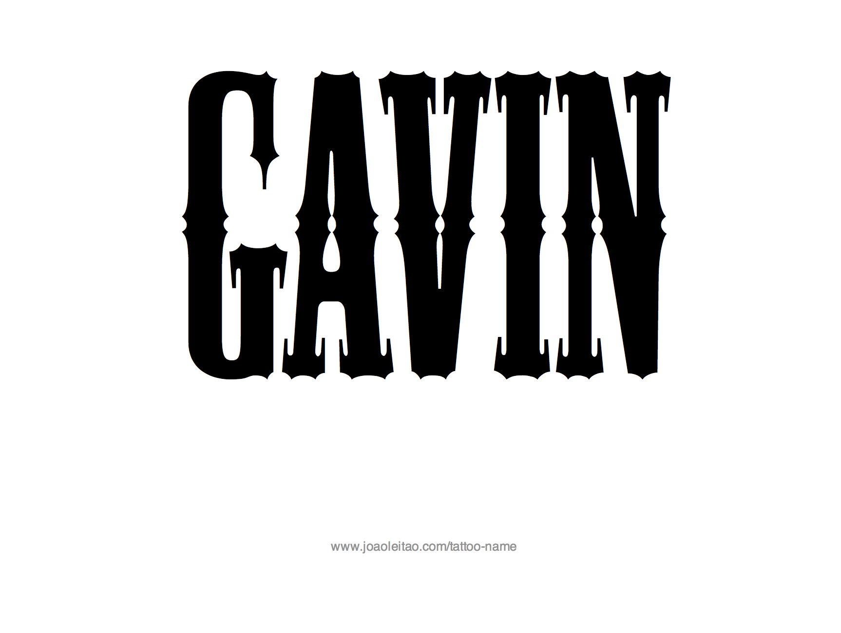 Tattoo Design Name Gavin