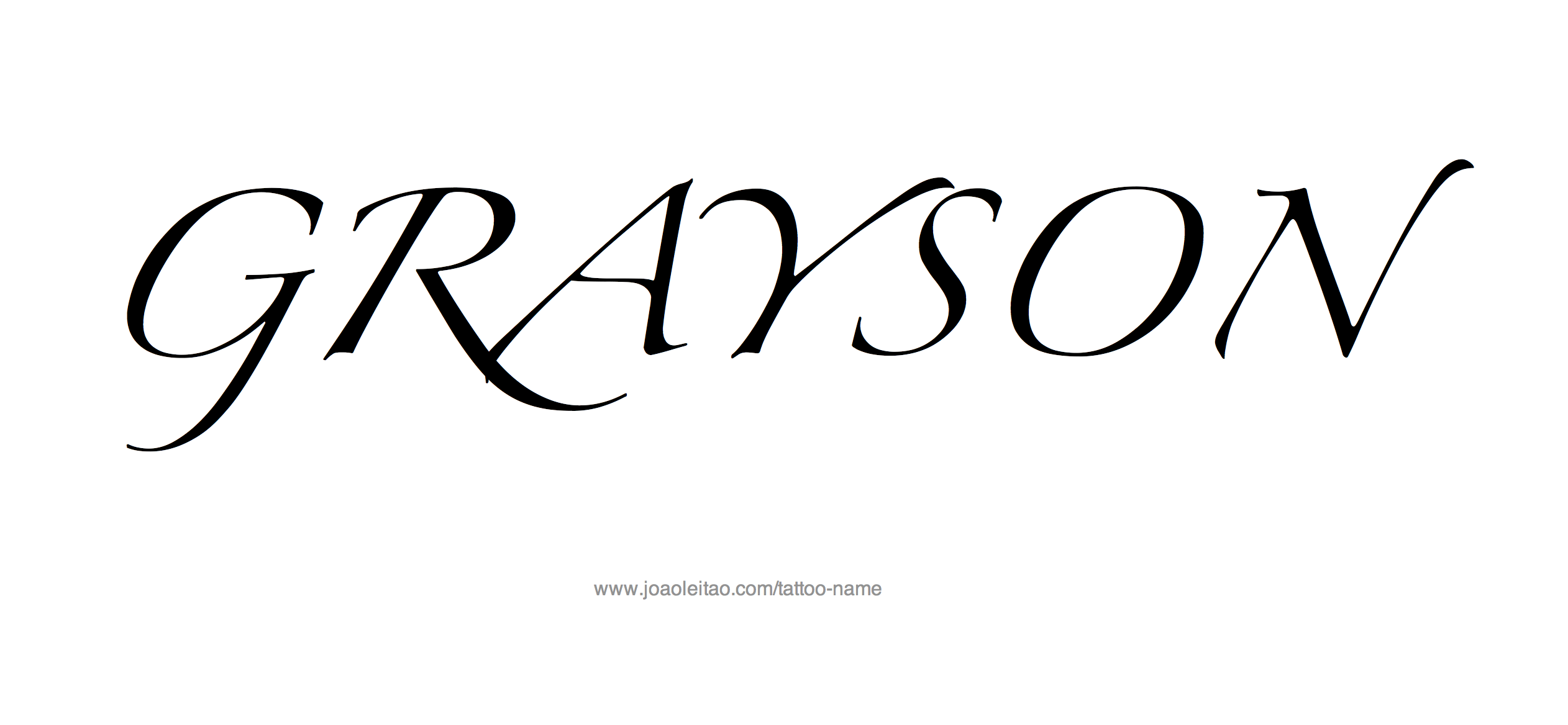 Tattoo Design Name Grayson