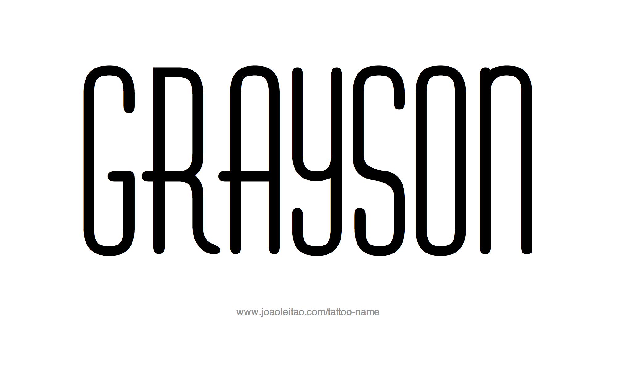 Grayson Name Tattoo Designs