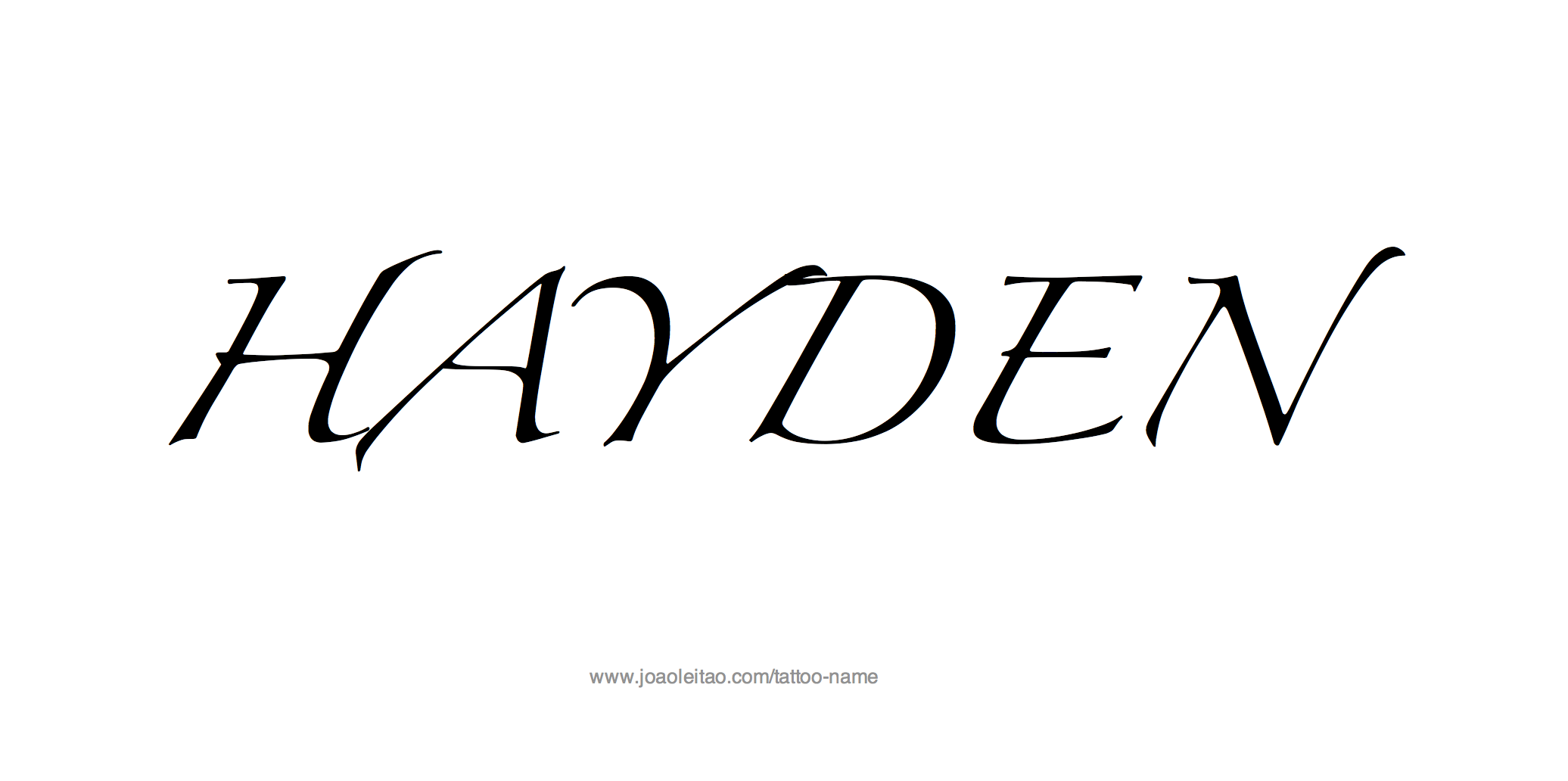 Tattoo Design Name Hayden