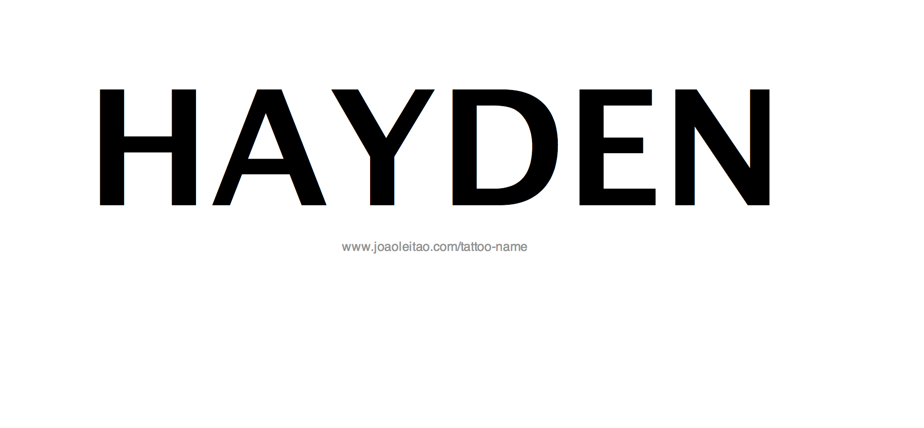 Tattoo Design Name Hayden