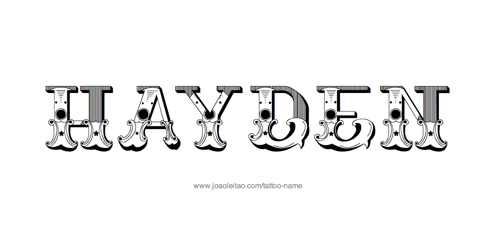 Tattoo Design Name Hayden