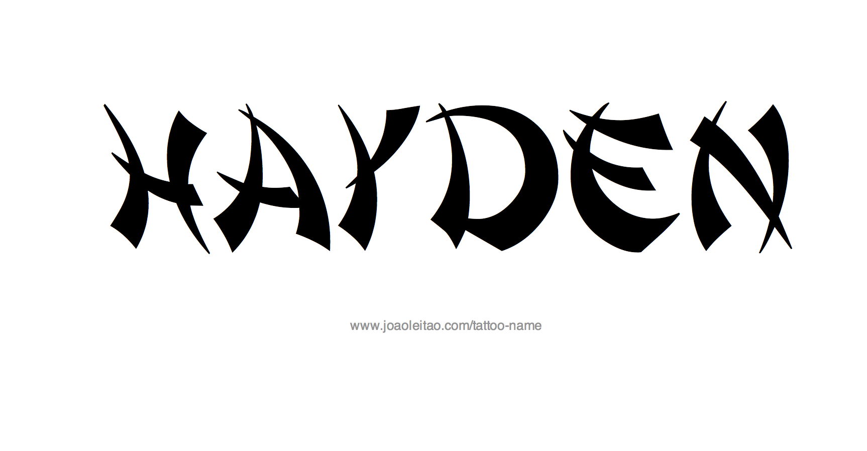 Tattoo Design Name Hayden