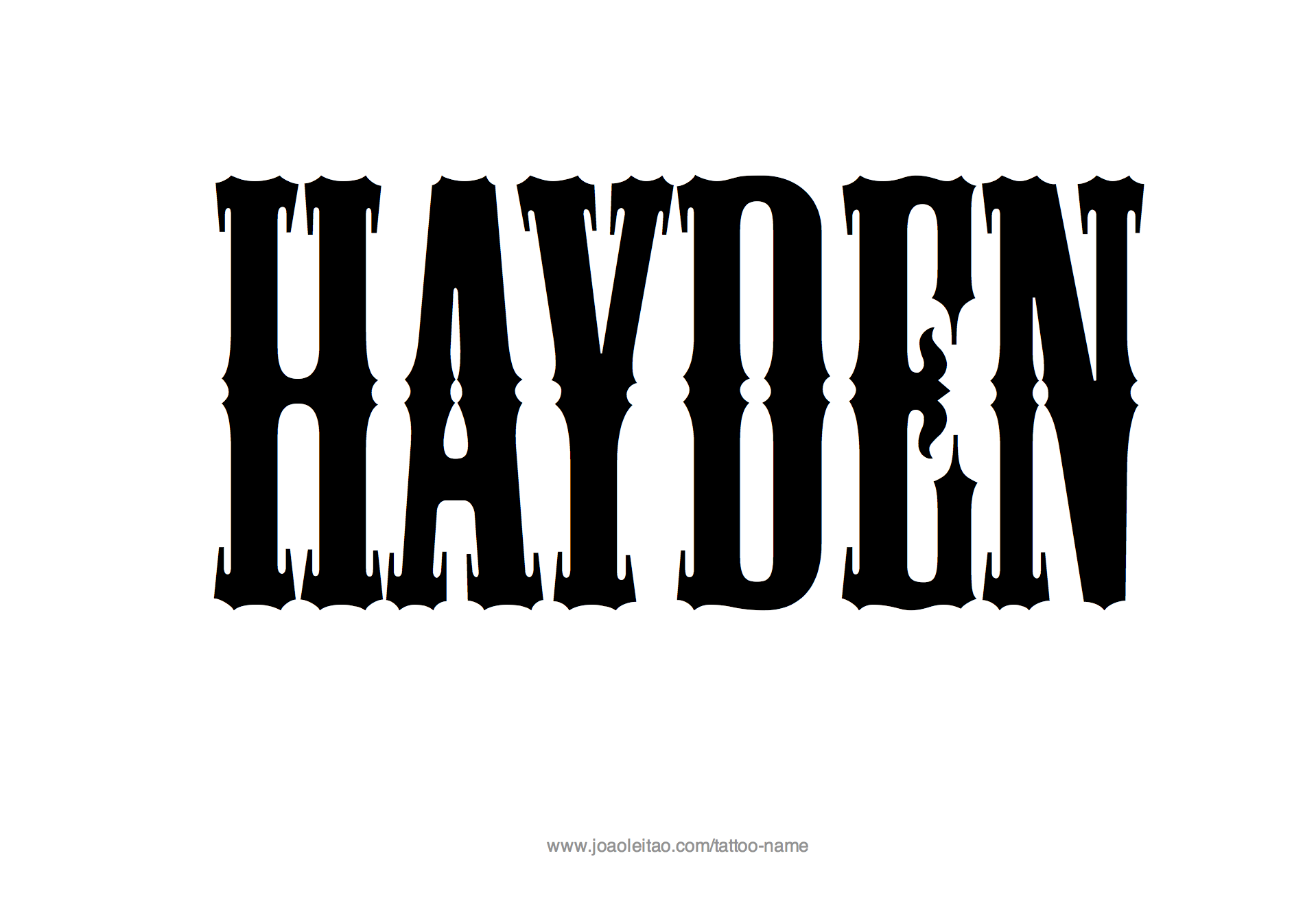 Tattoo Design Name Hayden