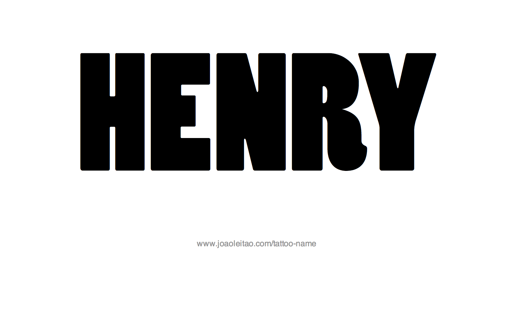 Tattoo Design Name Henry