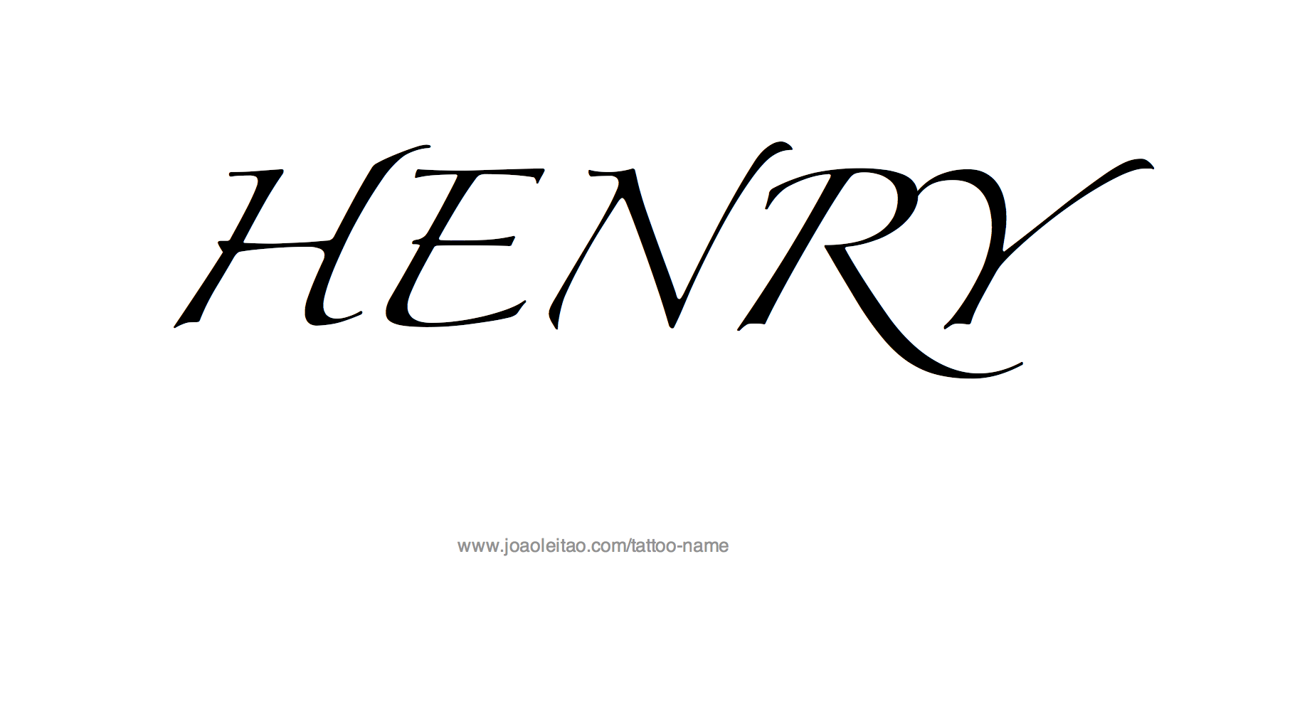 Tattoo Design Name Henry