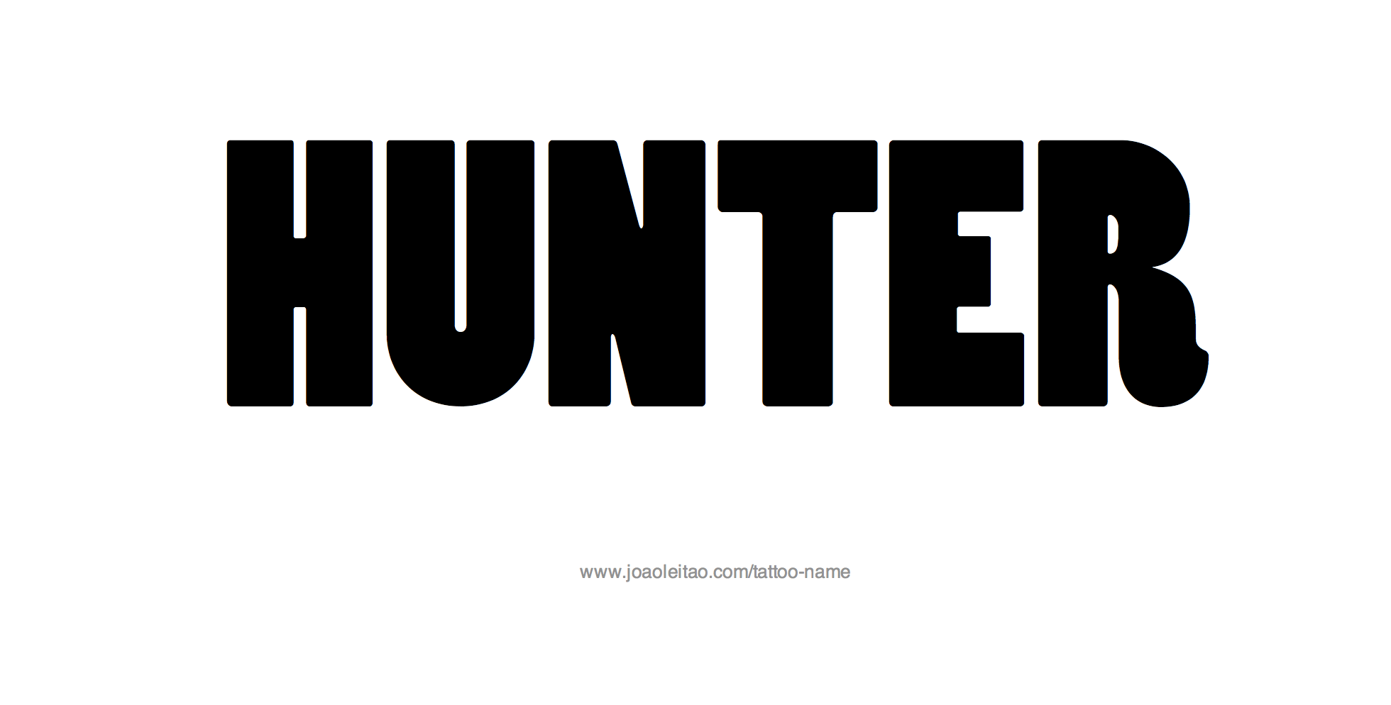 Tattoo Design Name Hunter