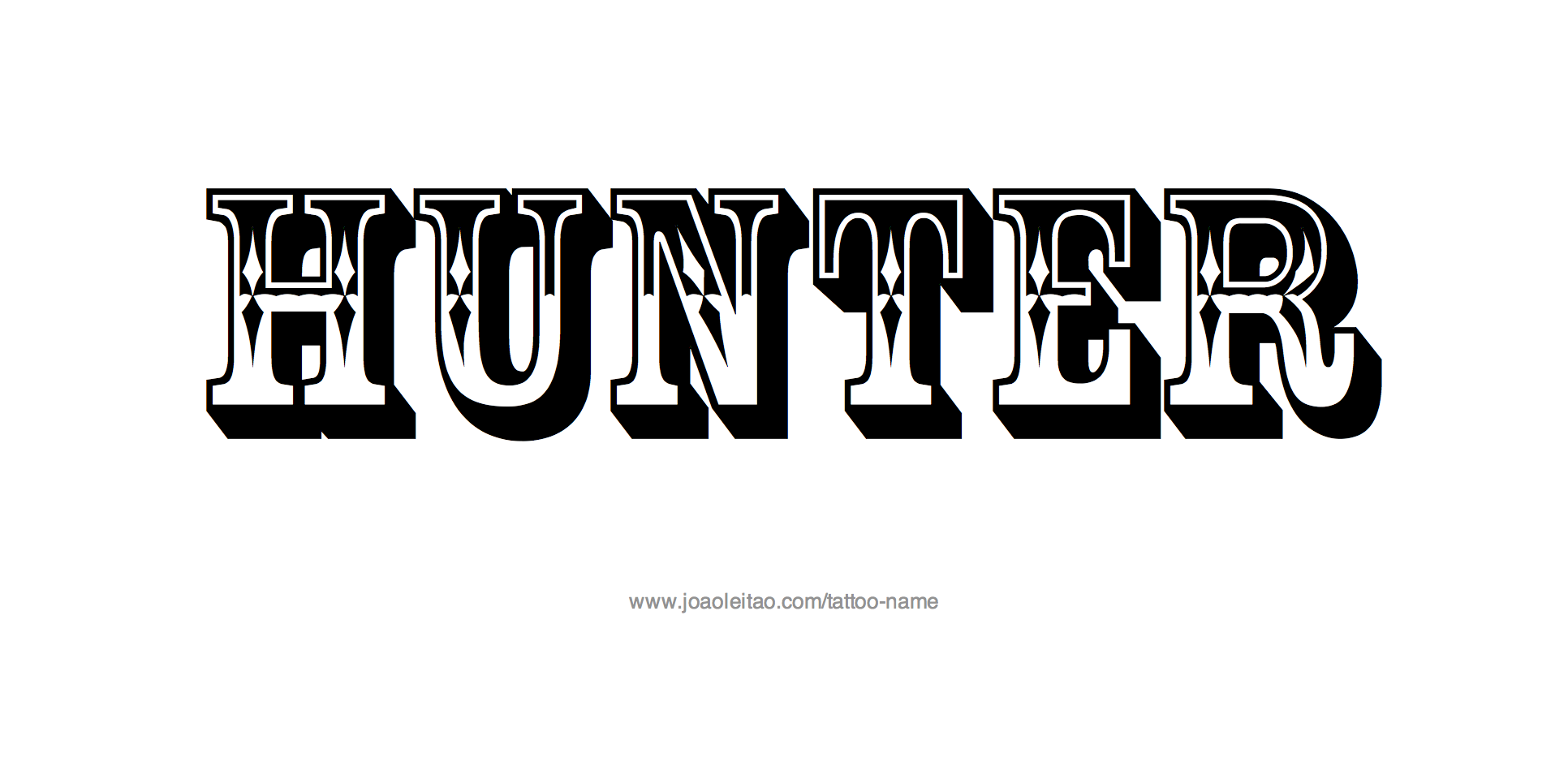 Tattoo Design Name Hunter