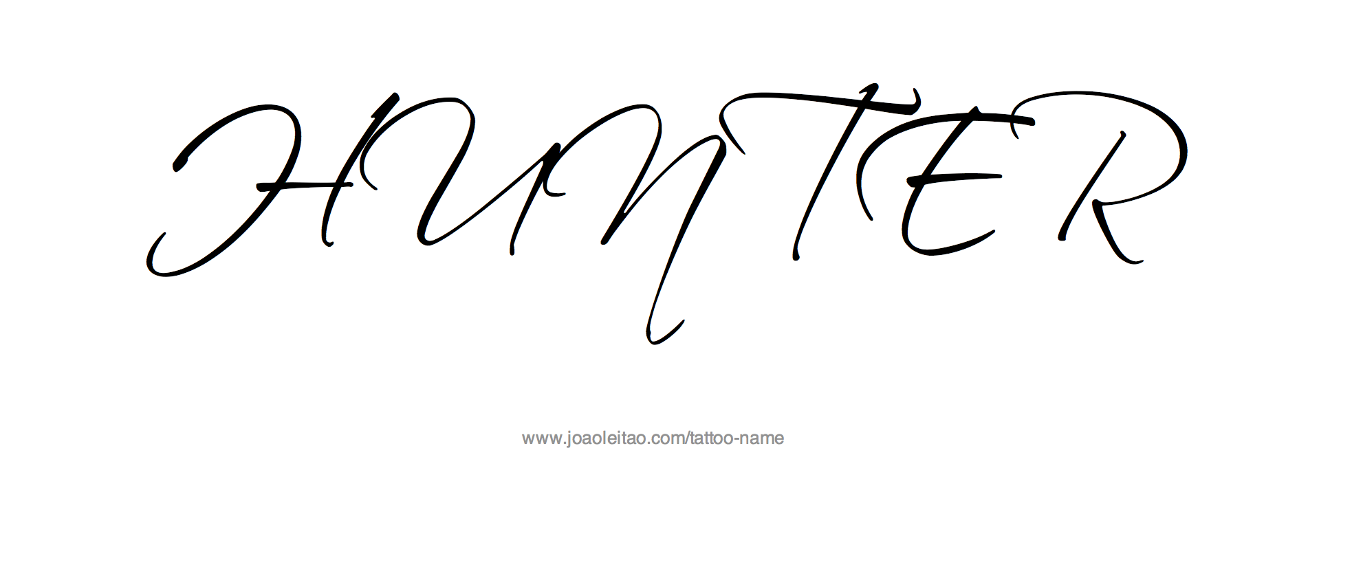 Tattoo Design Name Hunter