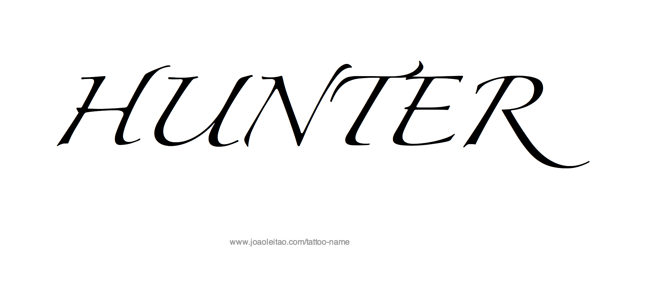 Tattoo Design Name Hunter