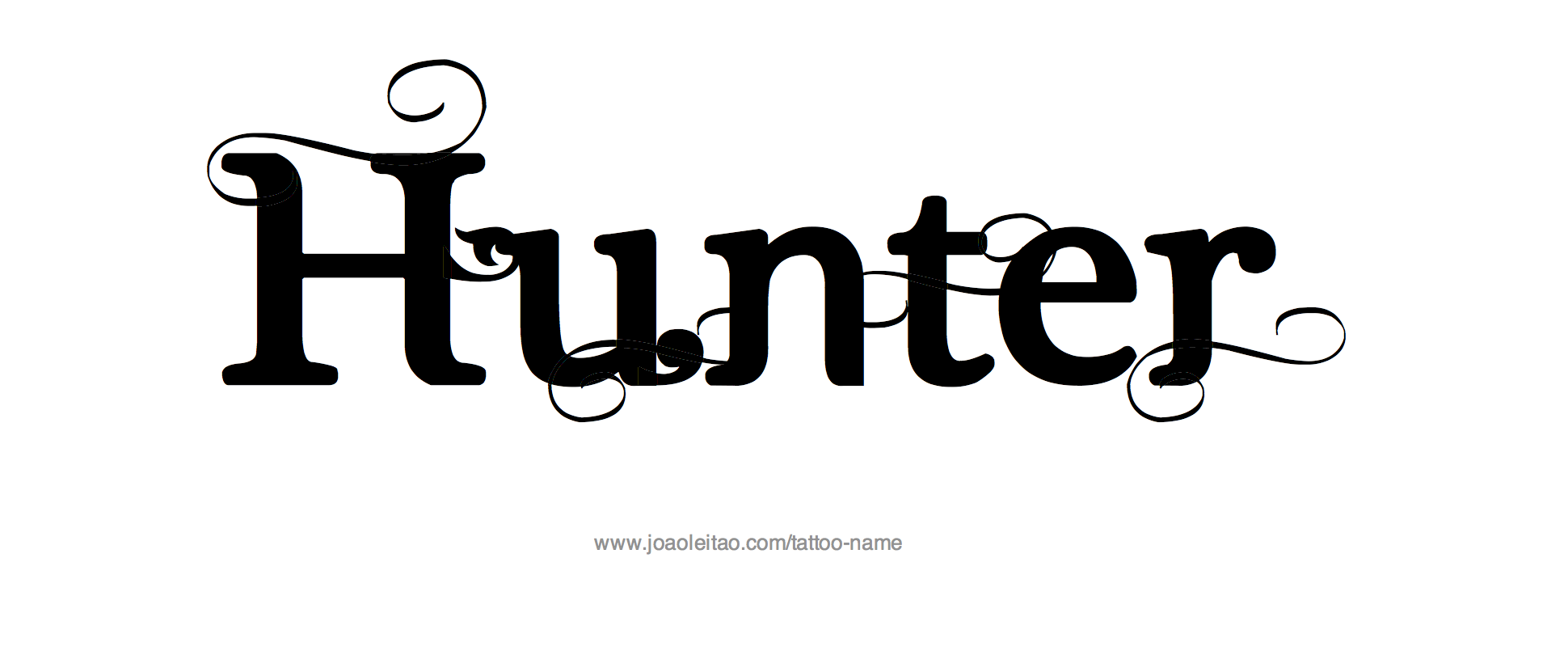 Tattoo Design Name Hunter