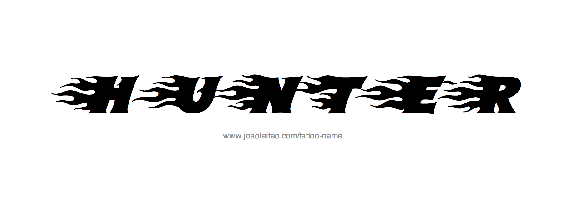 Hunter Name Tattoo Designs