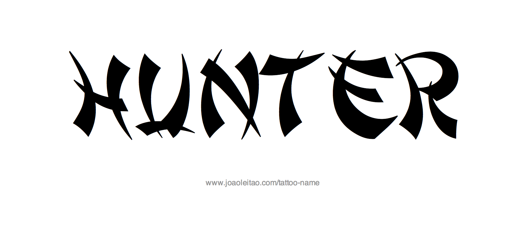 Tattoo Design Name Hunter