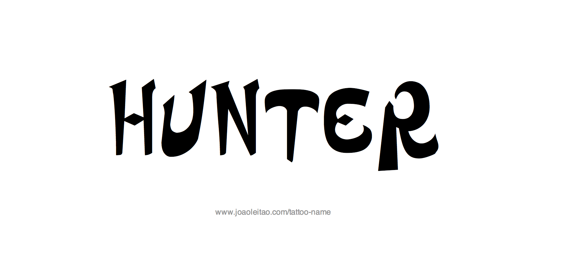 Tattoo Design Name Hunter