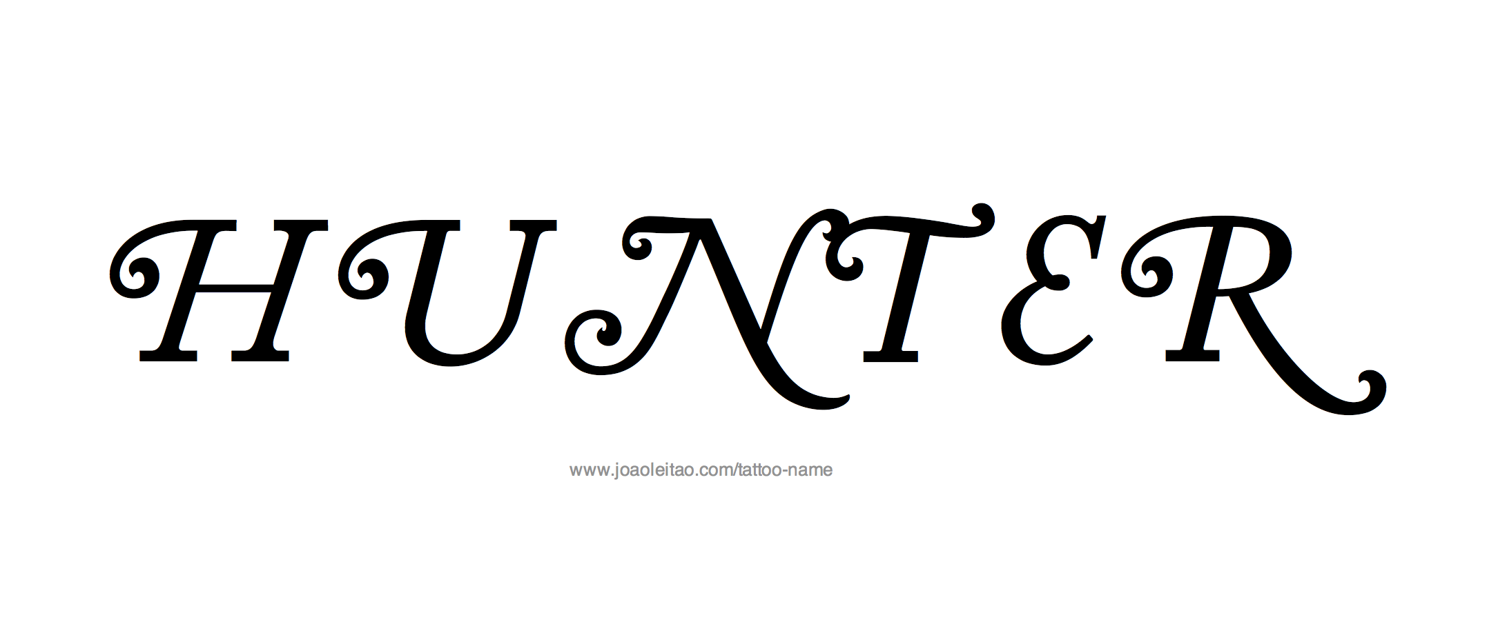 Tattoo Design Name Hunter