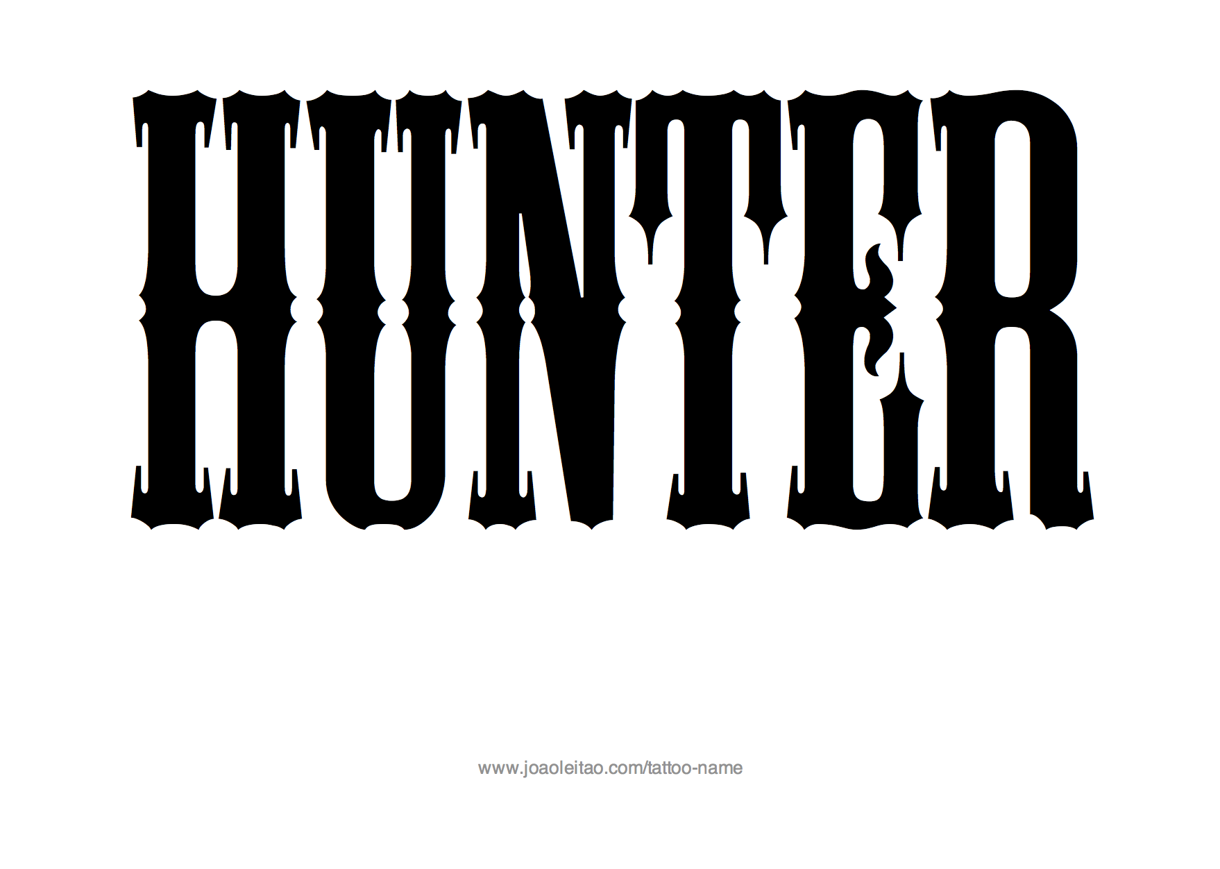 Tattoo Design Name Hunter