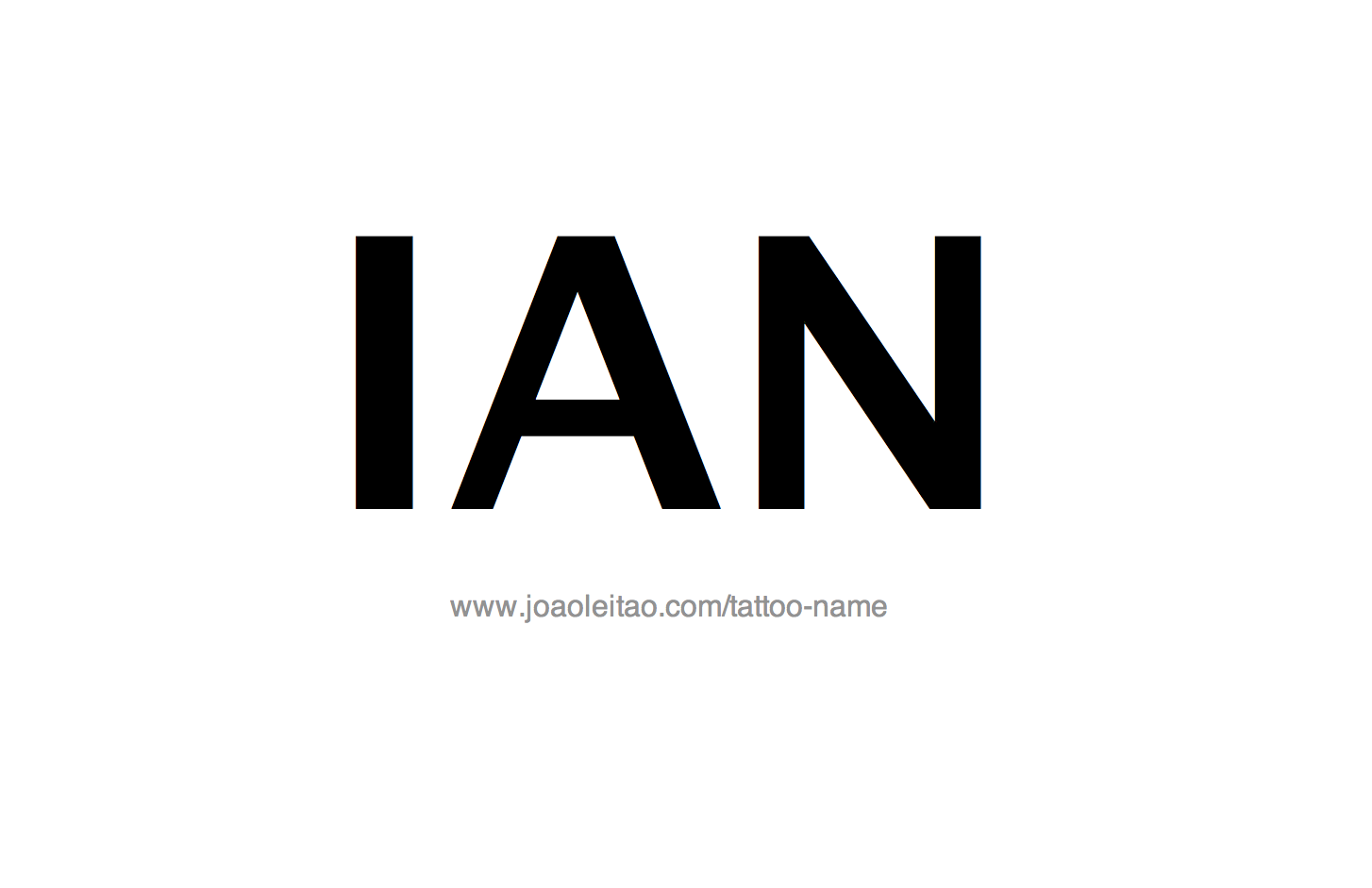 Tattoo Design Name Ian