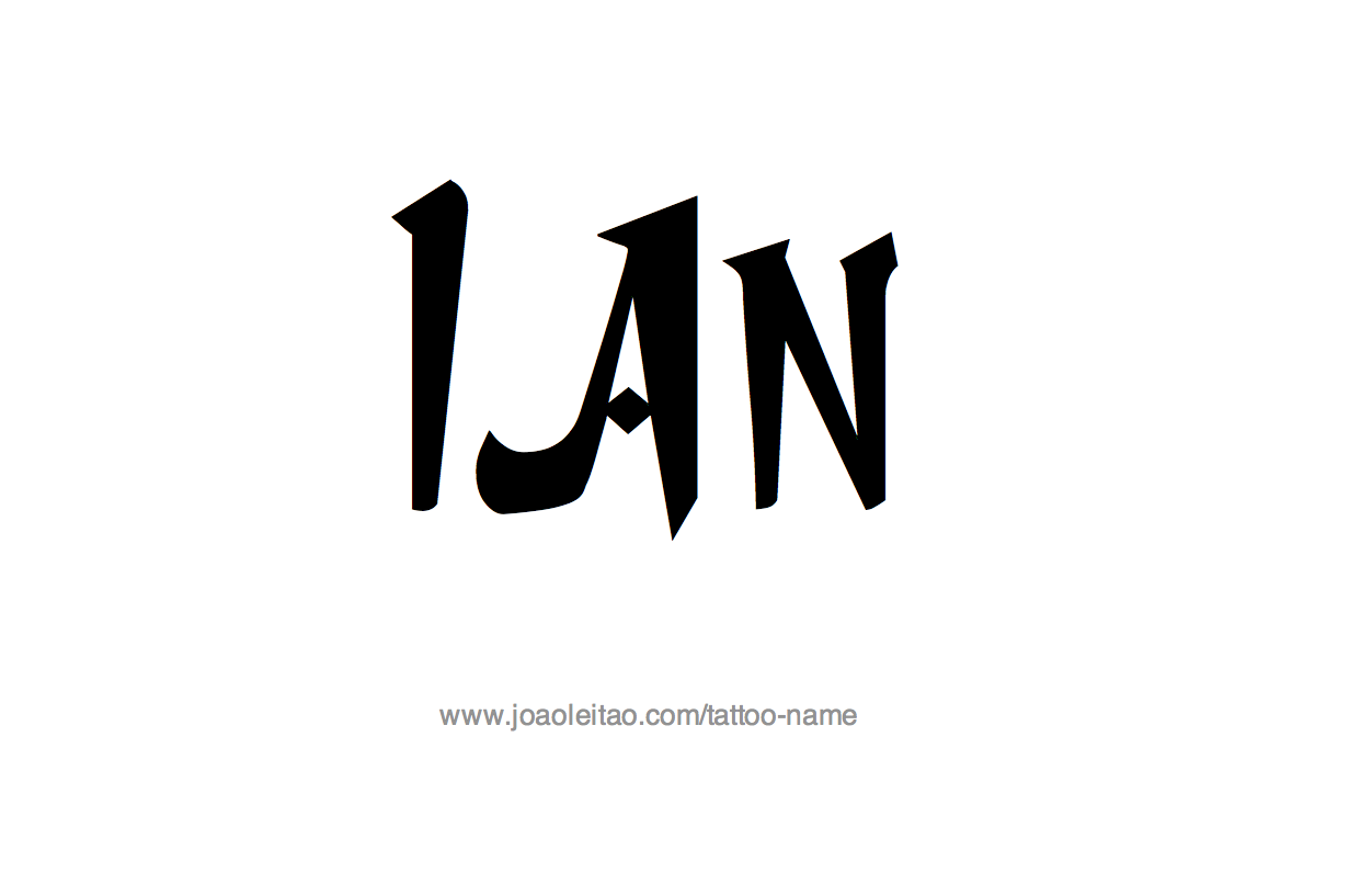 Tattoo Design Name Ian