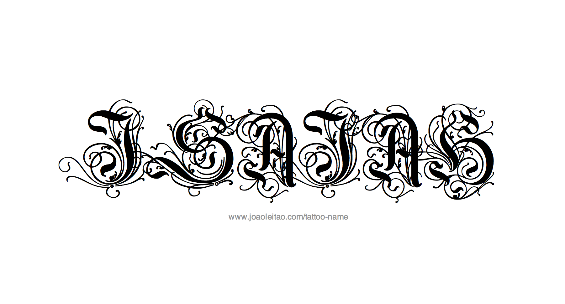 Tattoo Design Name Isaiah