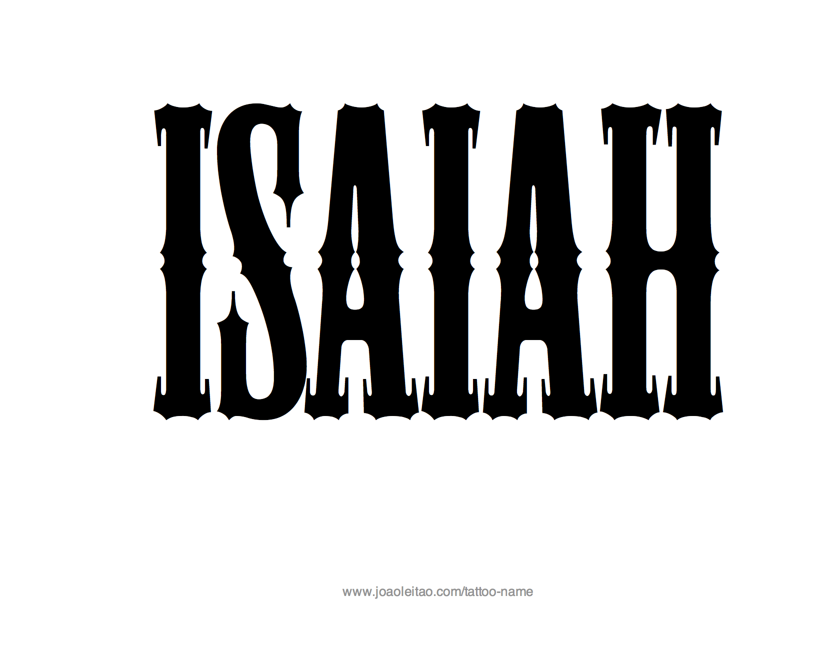 Tattoo Design Name Isaiah