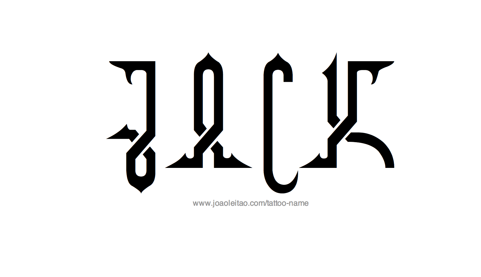 Jack Name Tattoo Designs