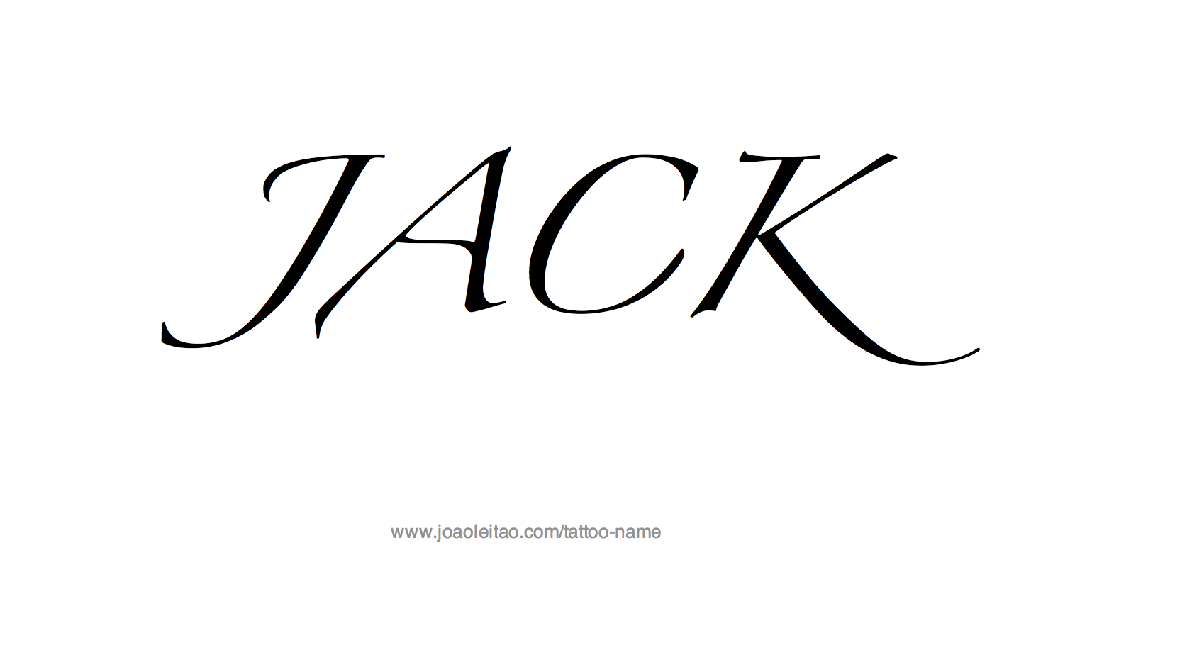 Tattoo Design Name Jack