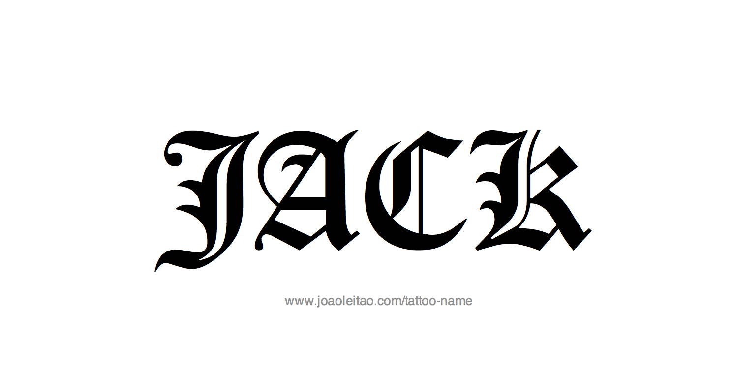 Tattoo Design Name Jack