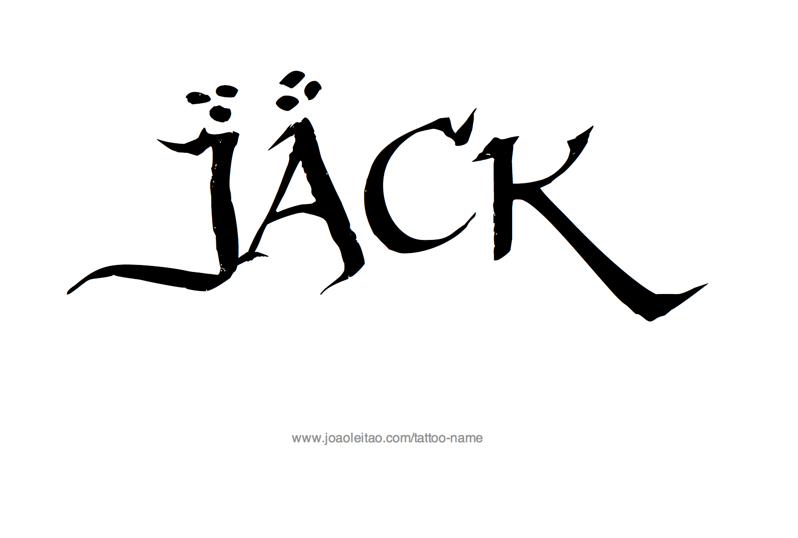 Tattoo Design Name Jack