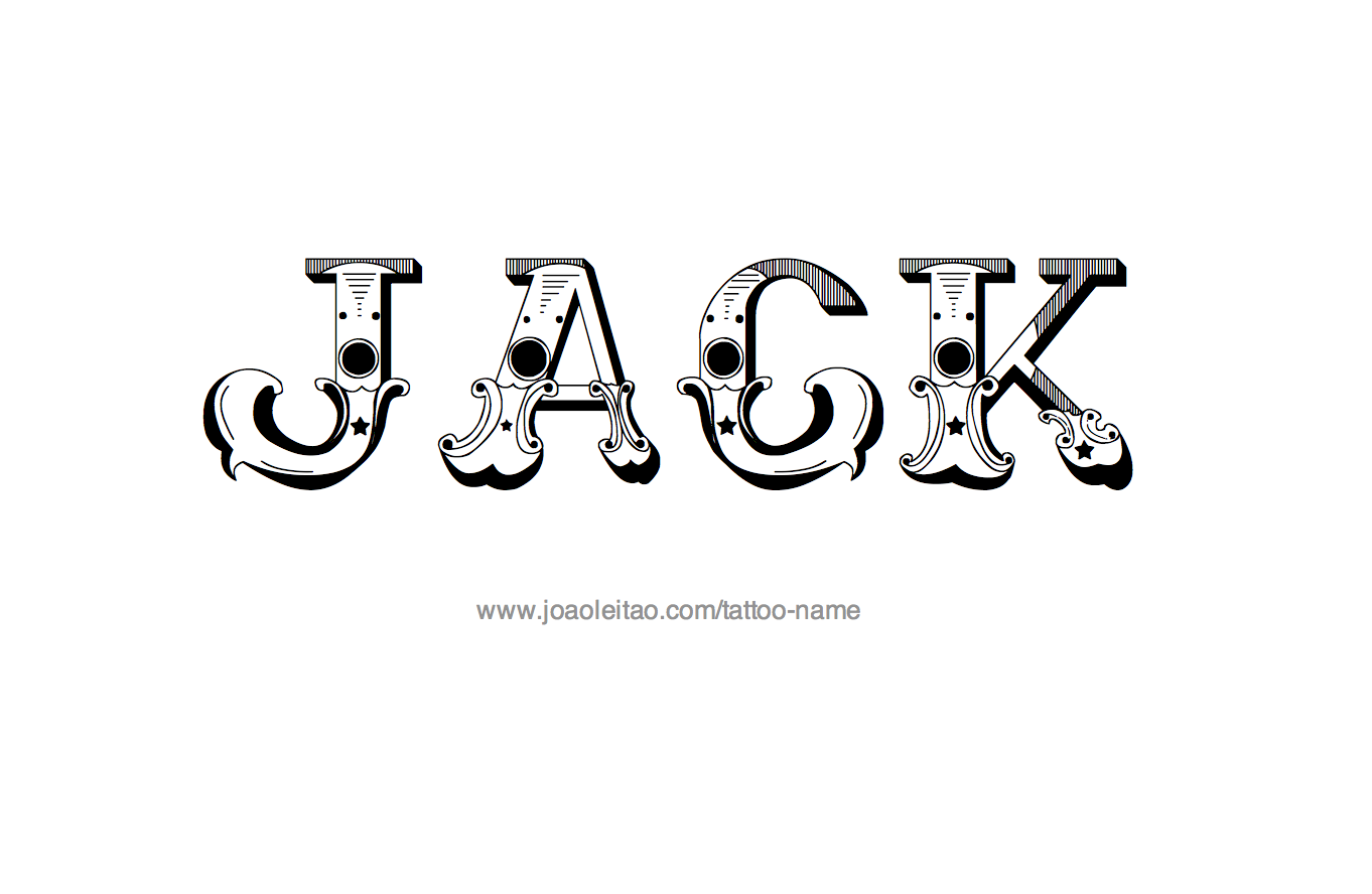 Tattoo Design Name Jack