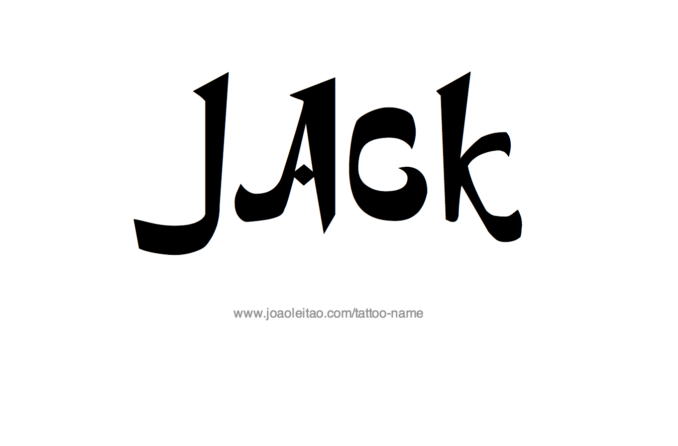 Tattoo Design Name Jack