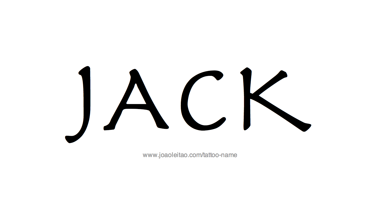 Tattoo Design Name Jack