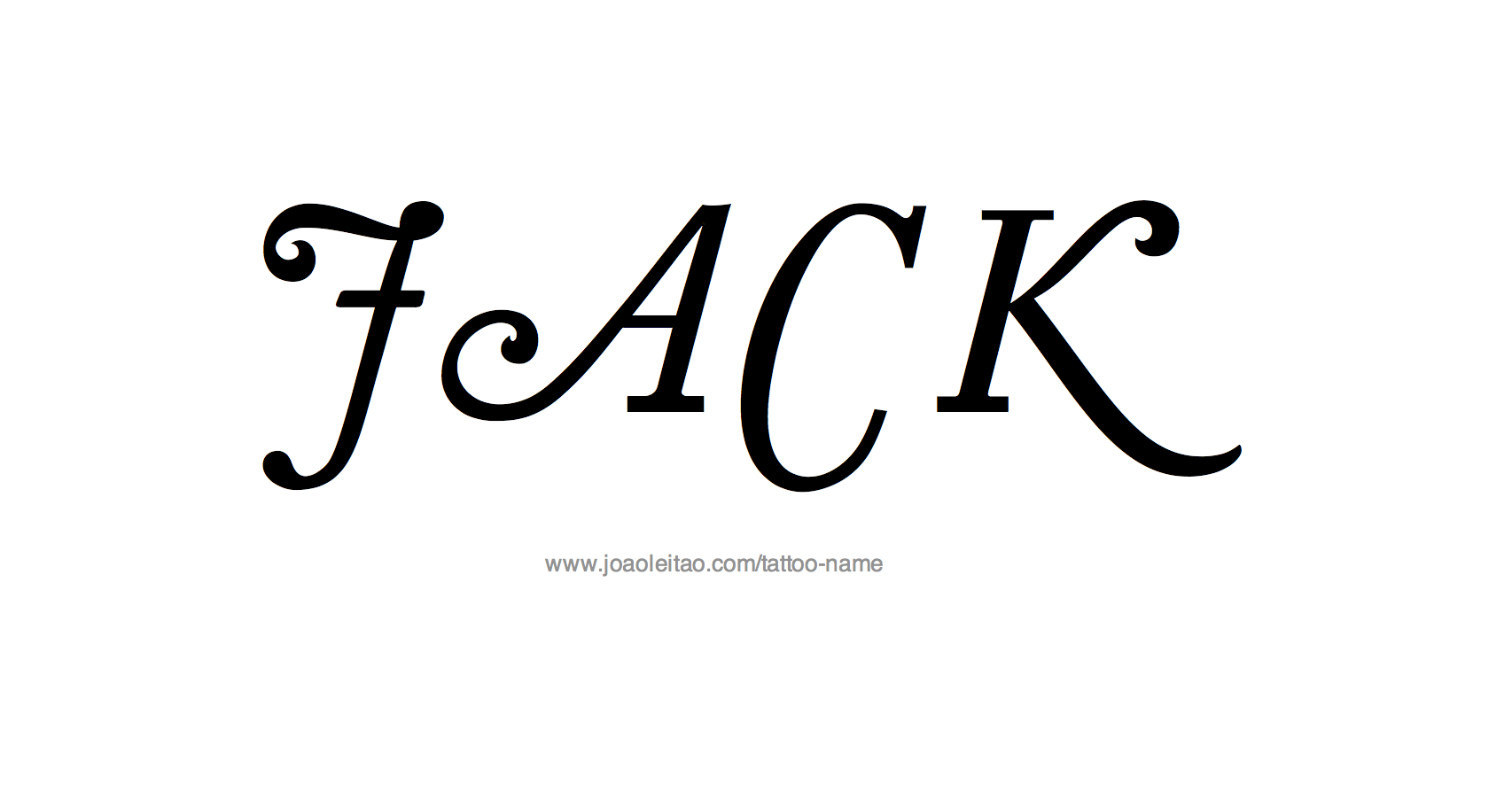 Tattoo Design Name Jack