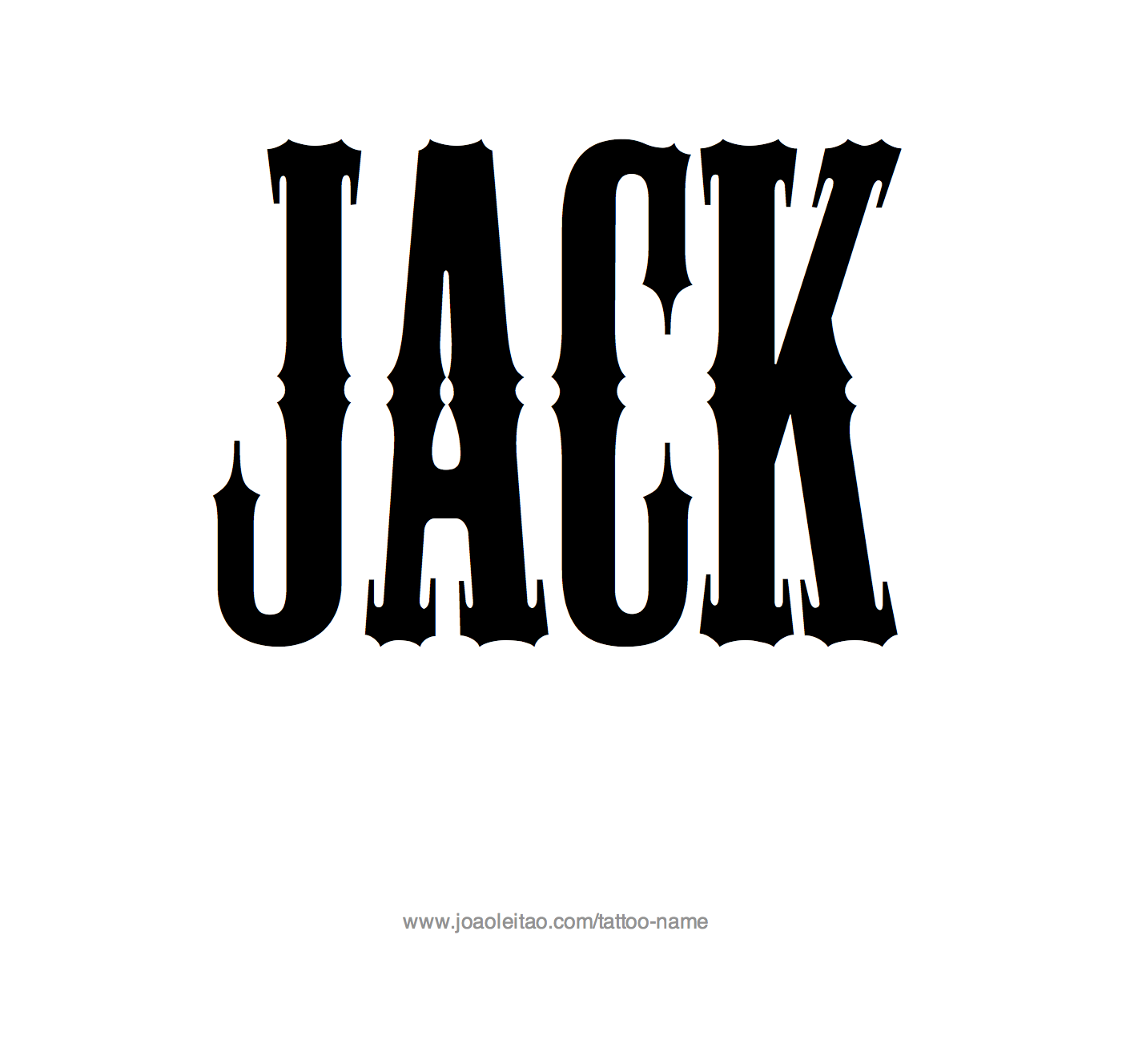 Tattoo Design Name Jack