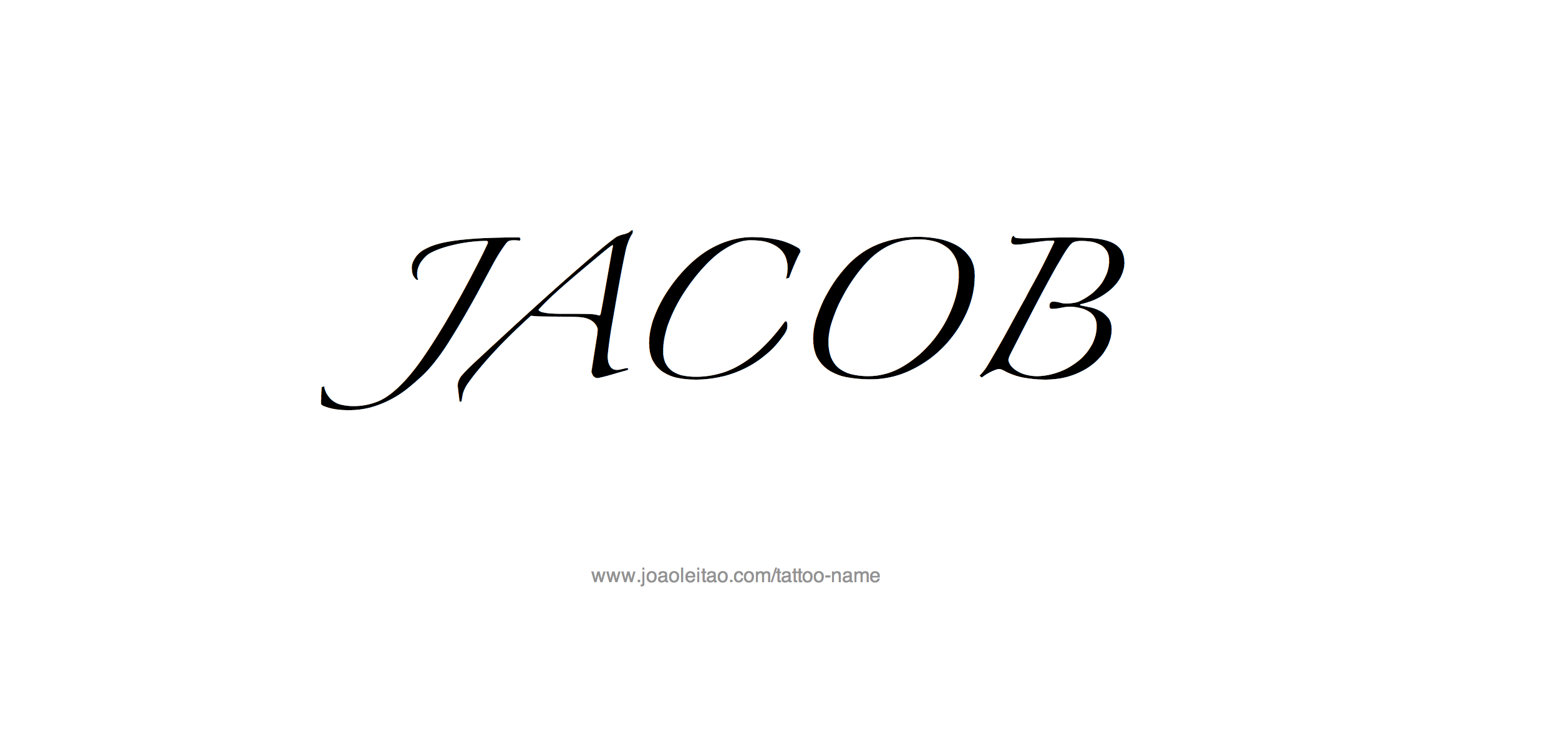 Tattoo Design Name Jacob