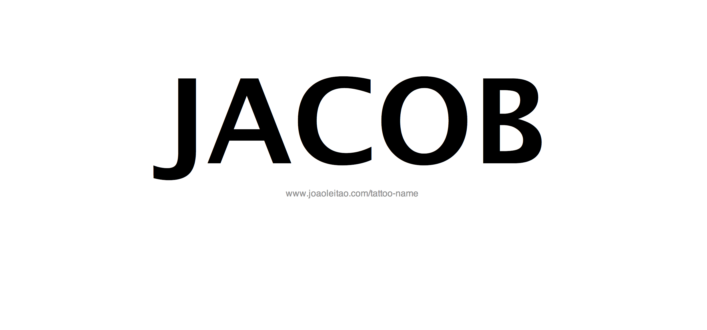 Tattoo Design Name Jacob