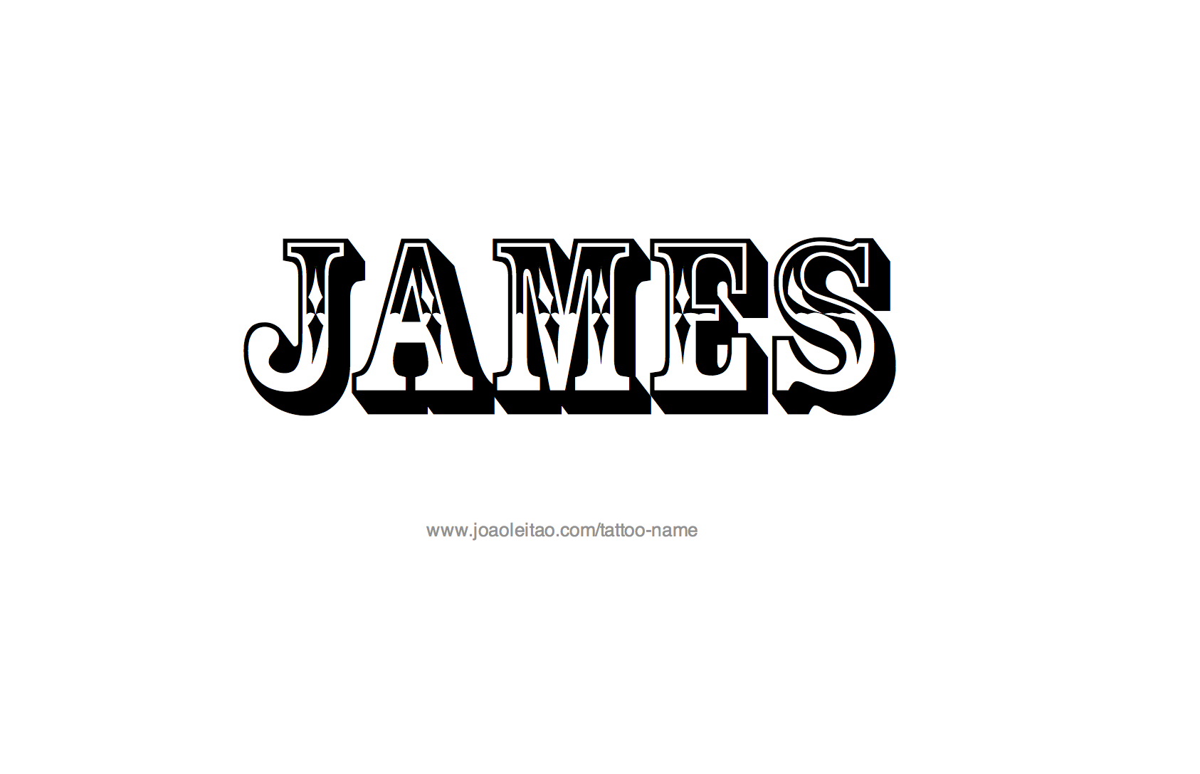 Tattoo Design Name James