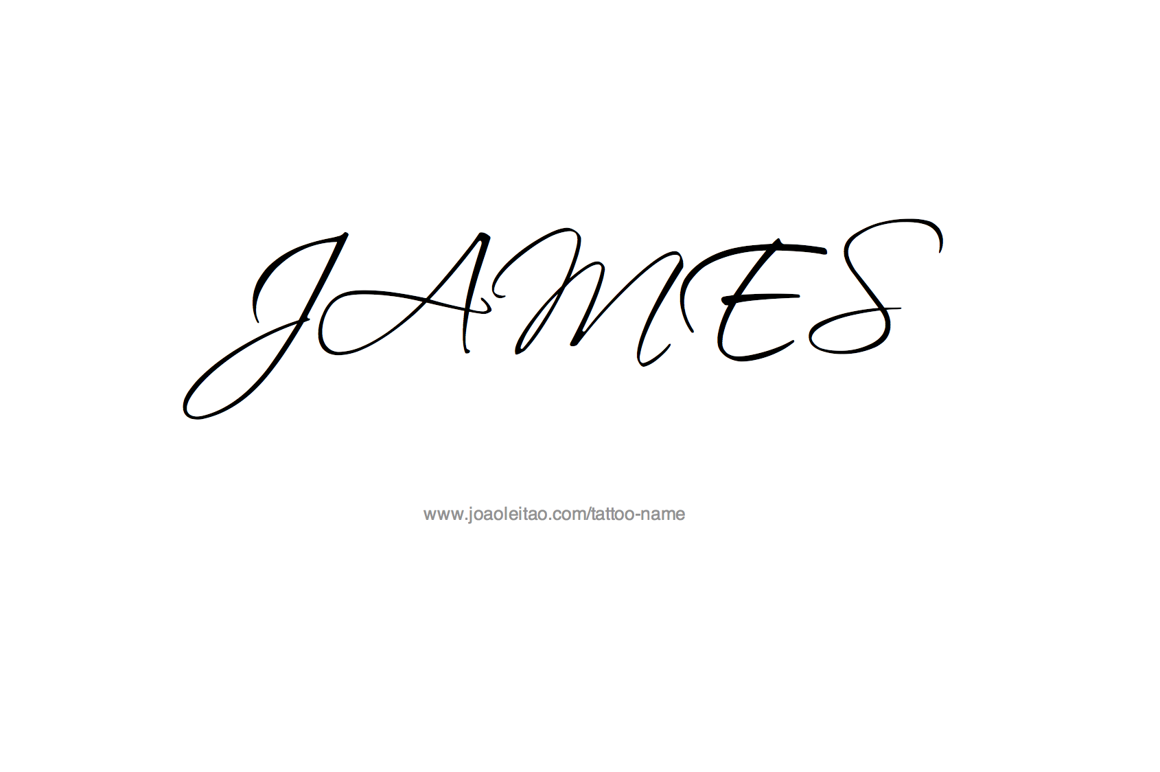 Tattoo Design Name James