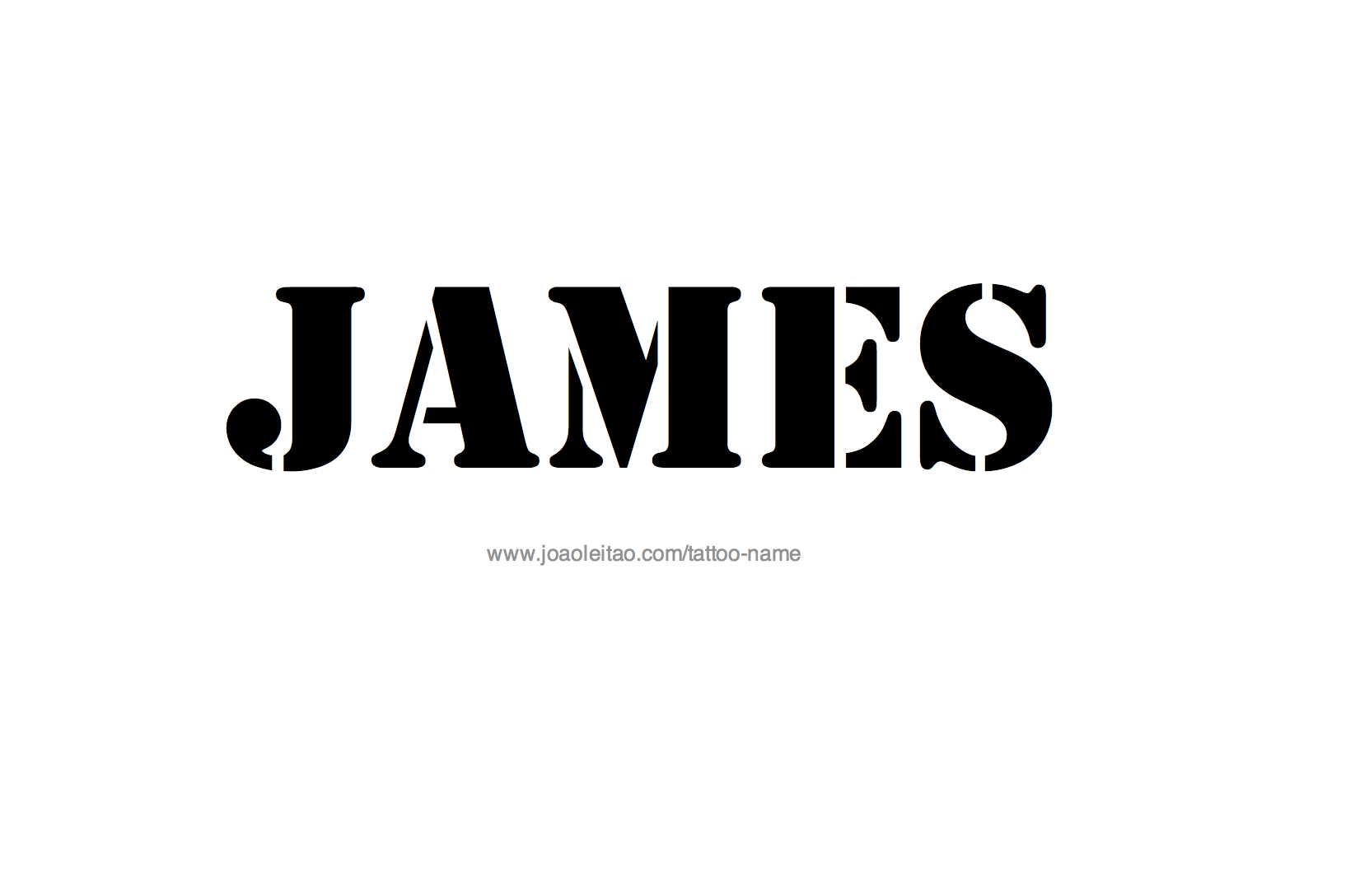 Tattoo Design Name James