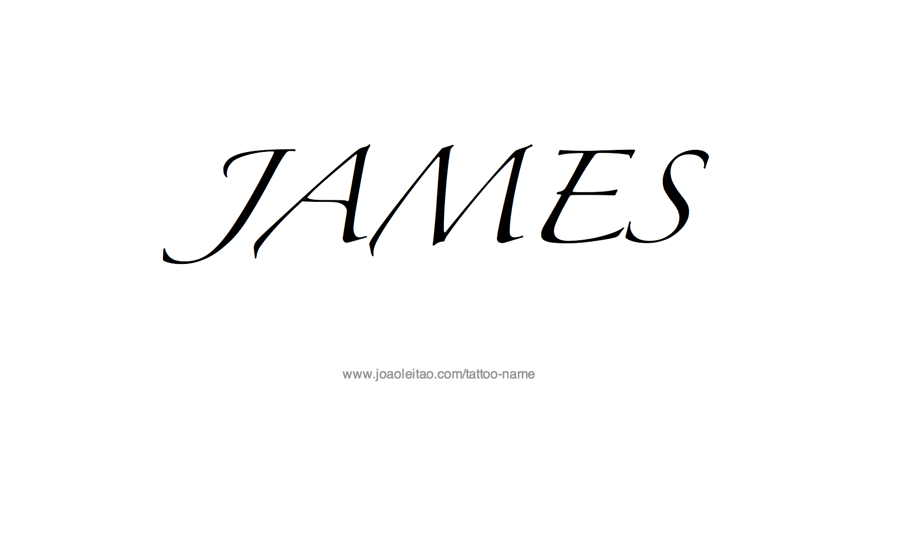 Tattoo Design Name James