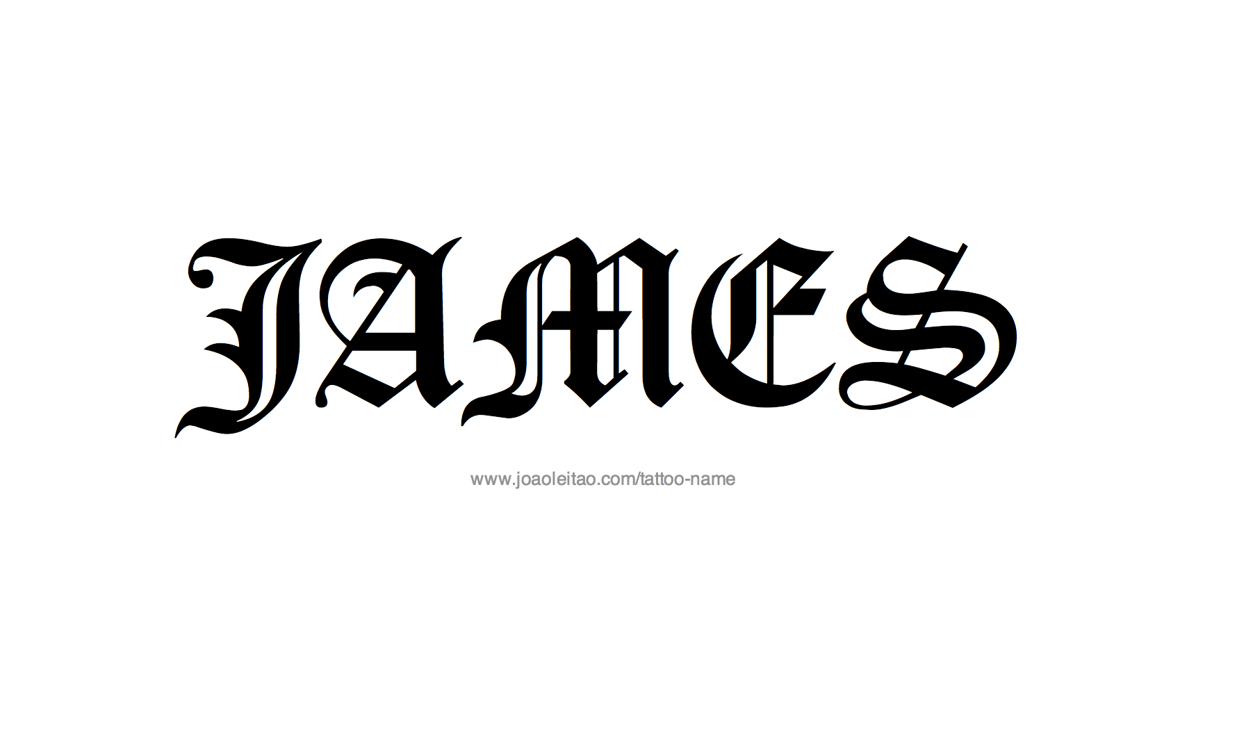 Tattoo Design Name James