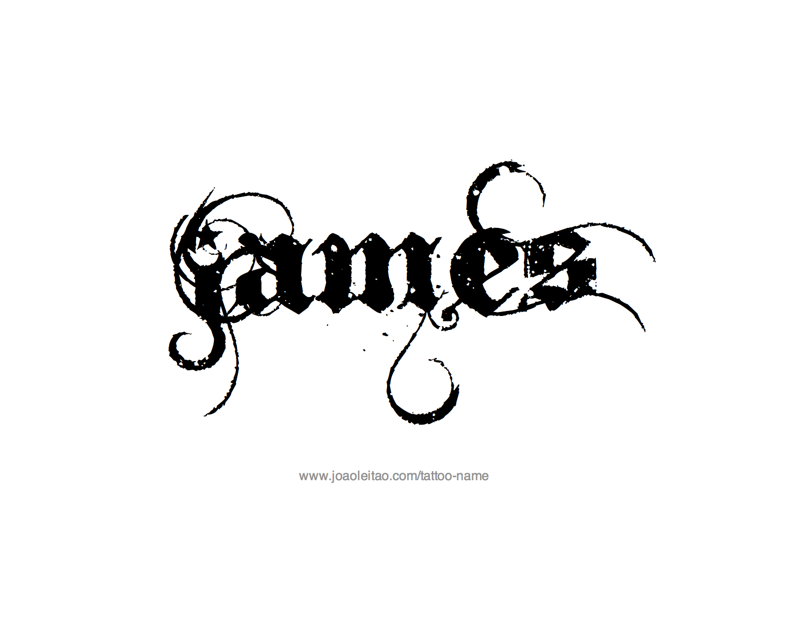Tattoo Design Name James
