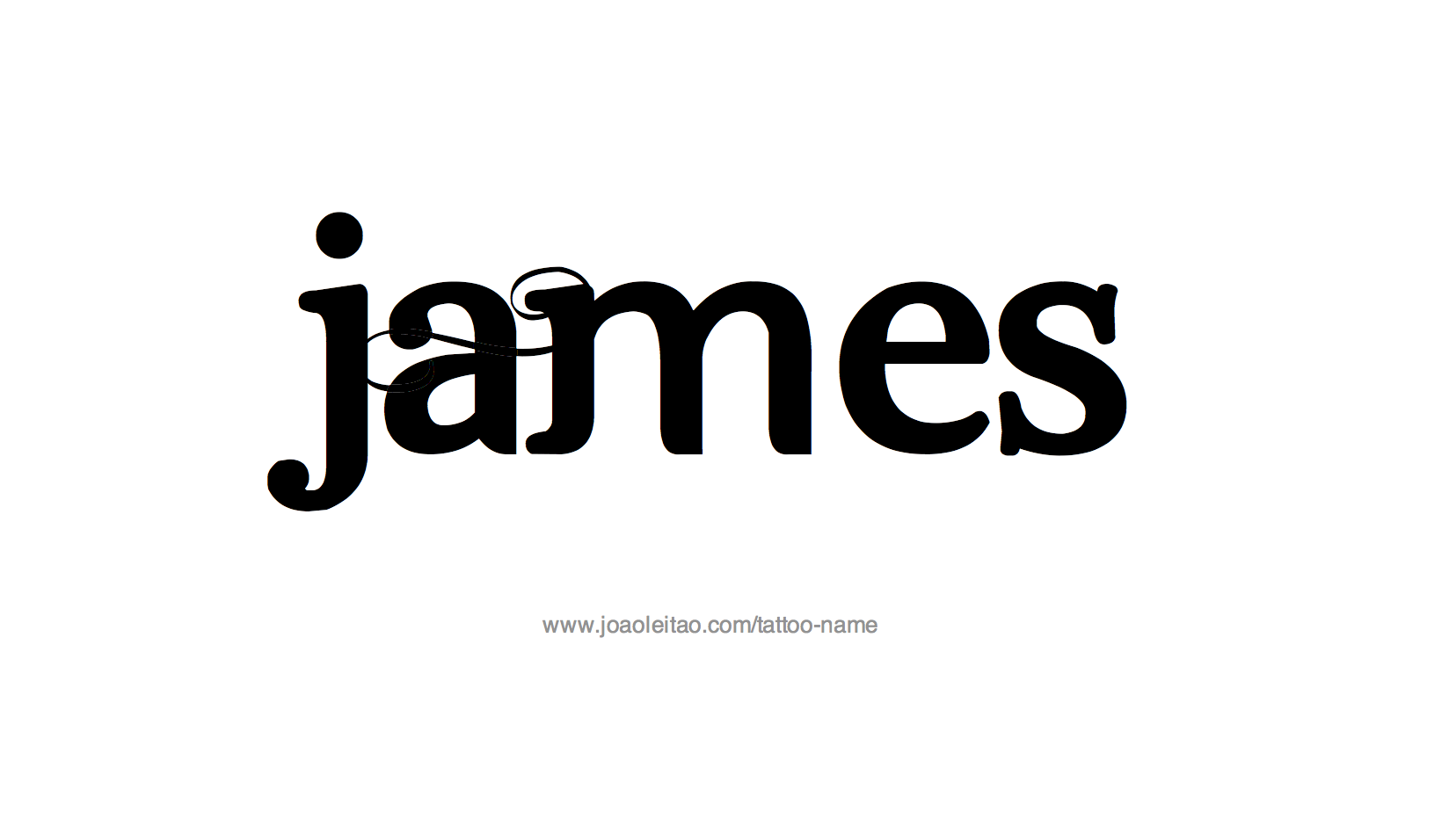 Tattoo Design Name James