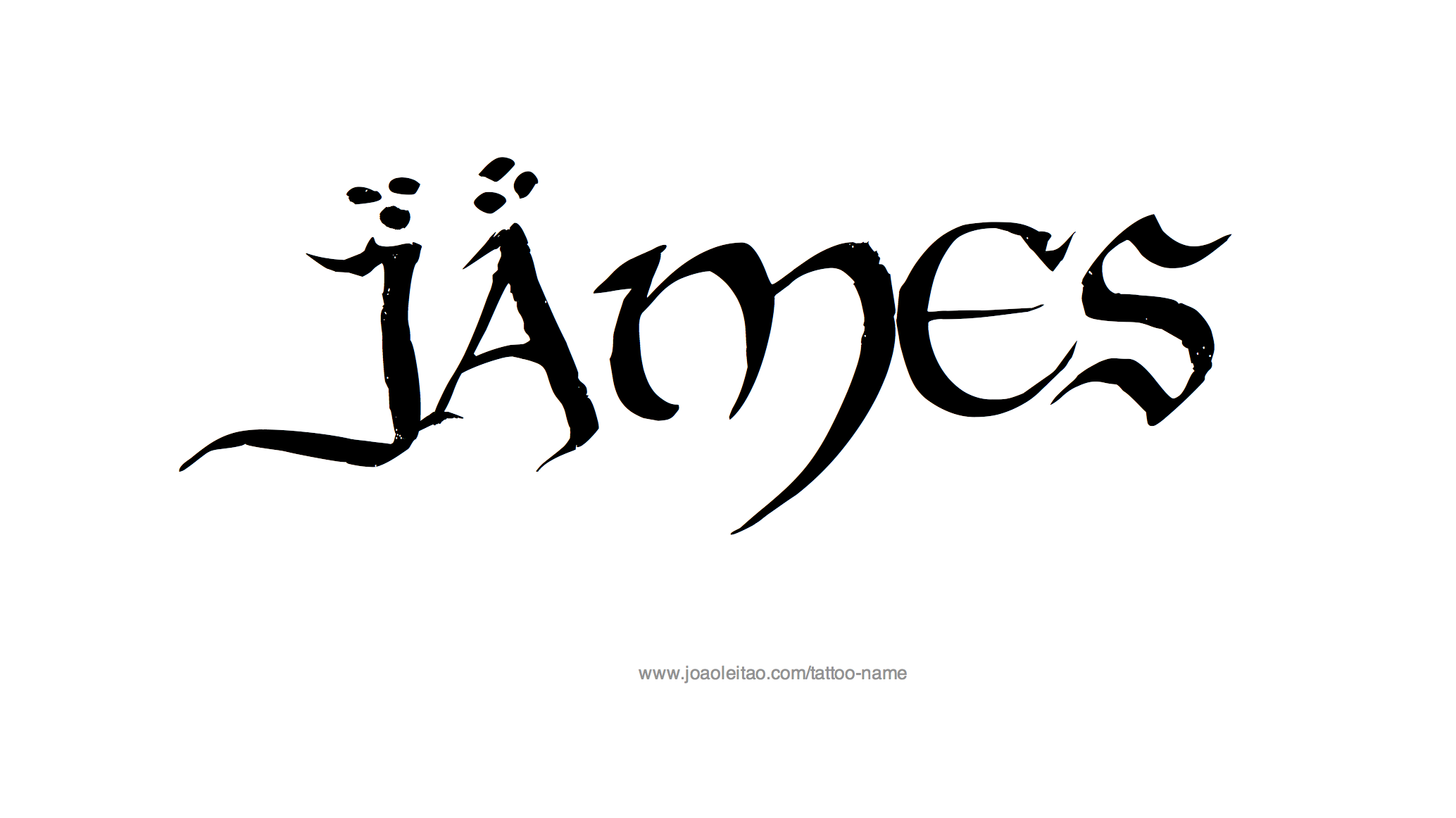 Tattoo Design Name James